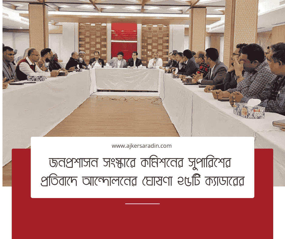কোটাব্যবস্থা ও ক্যাডারভিত্তিক ব্যবস্থার সংস্কারের বিরুদ্ধে আন্তক্যাডার বৈষম্য নিরসন পরিষদের আন্দোলন: সঠিক নীতি বা বিভ্রান্তি?
